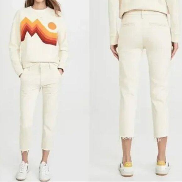 MOTHER Pants - NEW NWOT! MOTHER DENIM THE SHAKER PREP FRAY PANTS CHINOS HIGH-RISE CROP sz 25